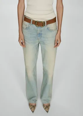 Mira straight-fit mid-rise jeans
